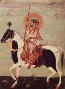 unknow artist, Horseman likeness of the Shah Dschahan, leaf out of the Shah-Dschahan-album period of the Schan Dschahan